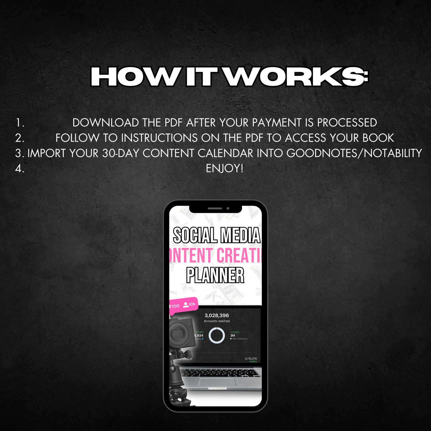 Social Media & Content Creating Planner  + 30 Day Content Calendar FREE