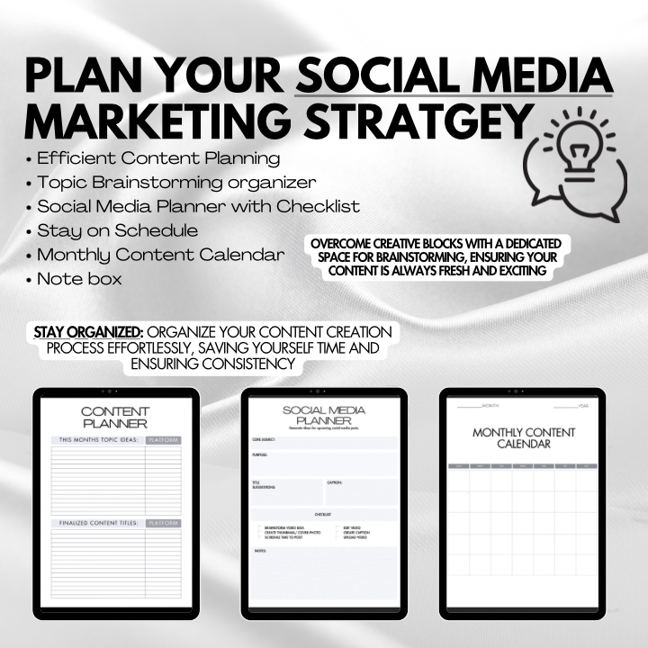 DFY Social Media Content Planner w/ PLR Rights