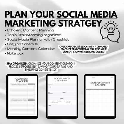 DFY Social Media Content Planner w/ PLR Rights