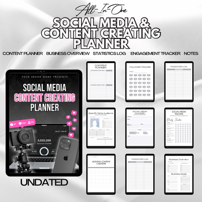 DFY Social Media Content Planner w/ PLR Rights