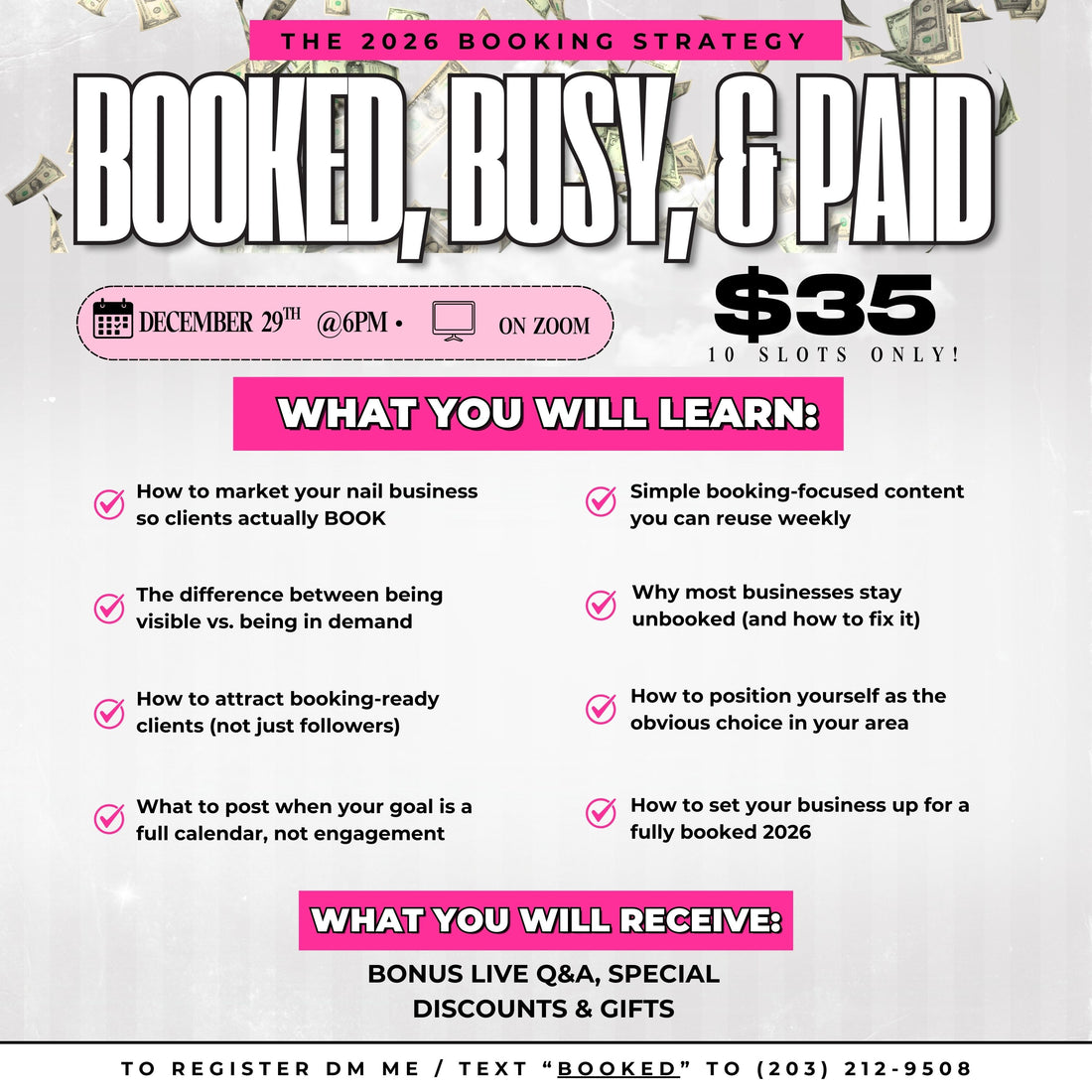 BOOKED, BUSY, &amp; PAID webinar