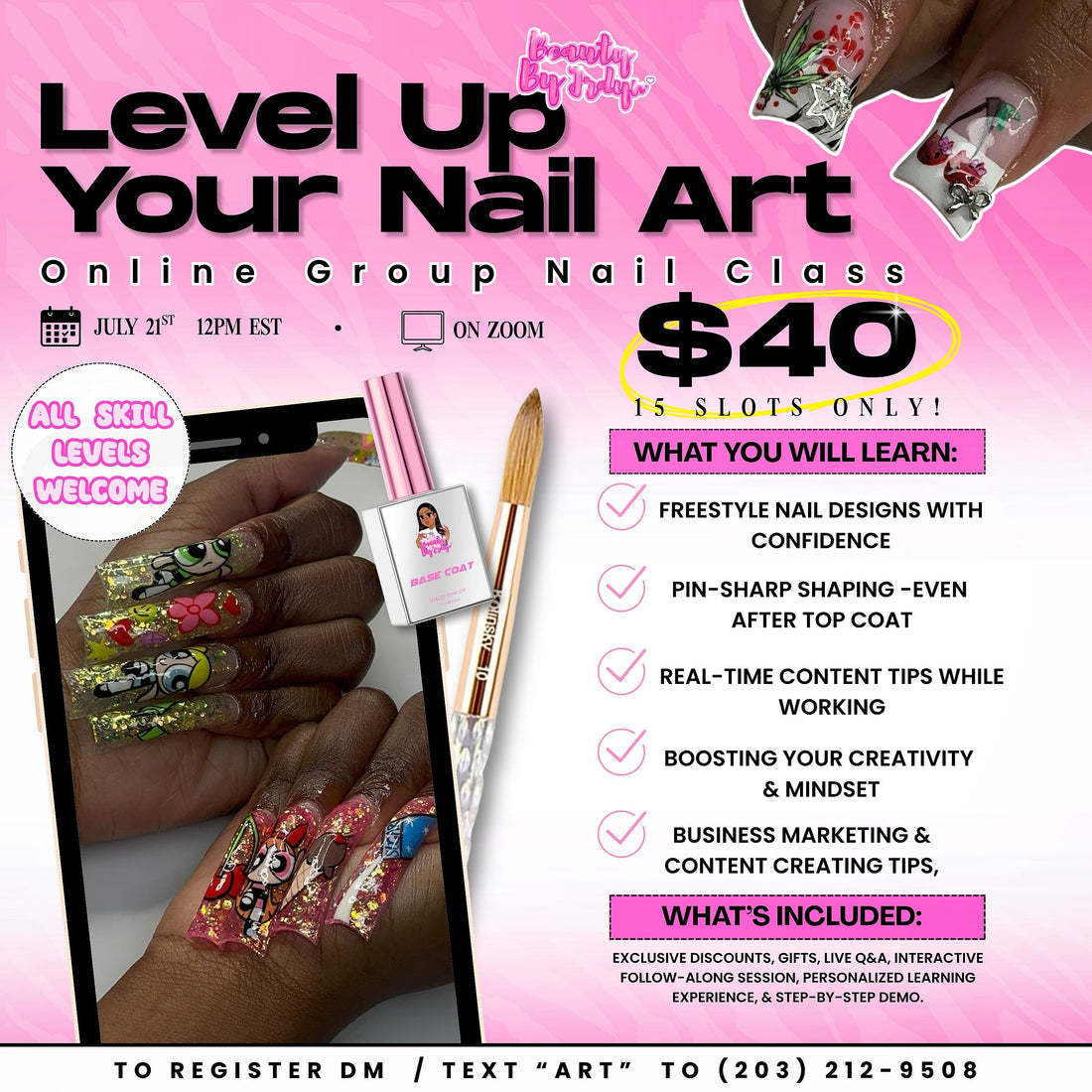 Level Up Your Nail Art — Online group class