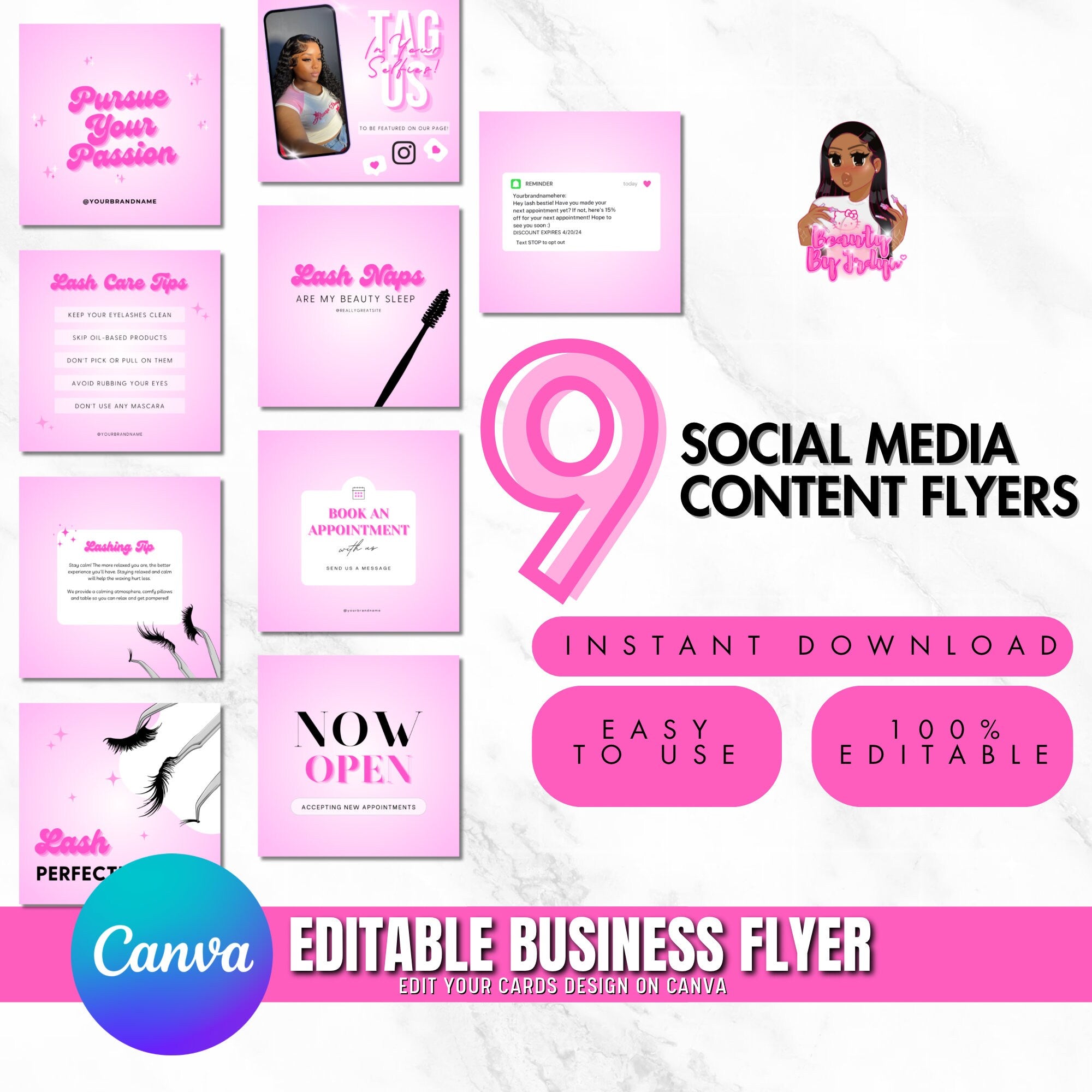 Lash bundle flyer | Canva Template