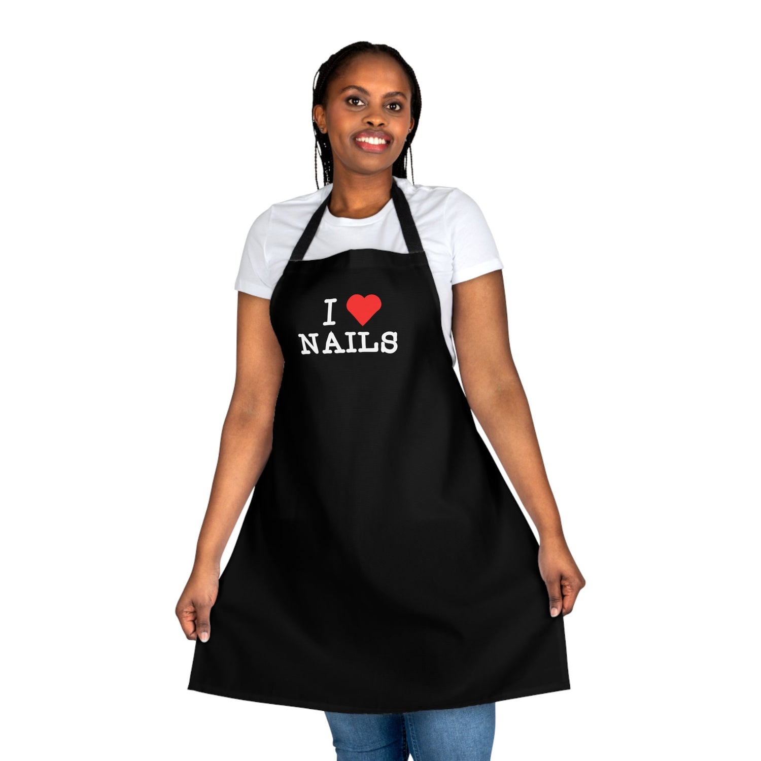 I HEART NAILS Apron - Black