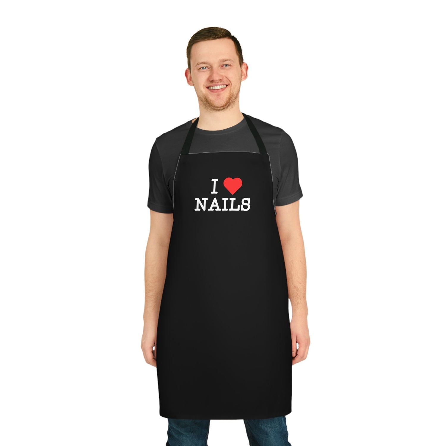 I HEART NAILS Apron - Black